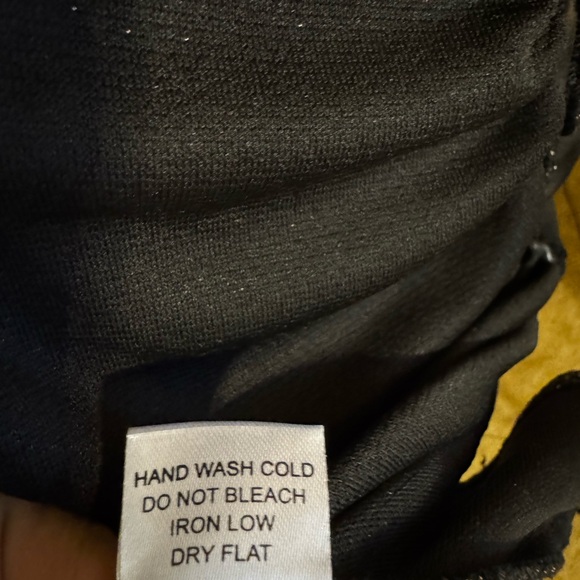 Blashe Black Metallic Shimmer Wrap Mini Dress Size M | Long Sleeve - Picture 11 of 14